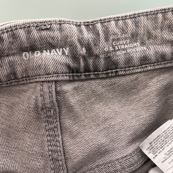 Old Navy High-Waisted Button-Fly Curvy O.G. Straight Cut-Off Jeans size 6 - Picture 12 of 16